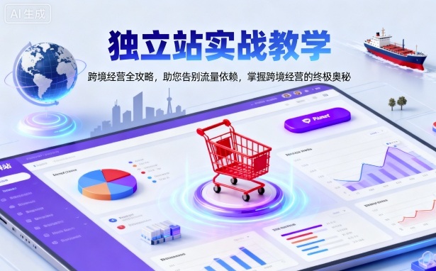 独立站实战教学,跨境经营全攻略,助您告别流量依赖,掌握跨境经营的终极奥创客联盟总站-闲云创业网-老韩轻创网-中创网-福缘网-冒泡网-资源之家-魔方项目库创客联盟总站