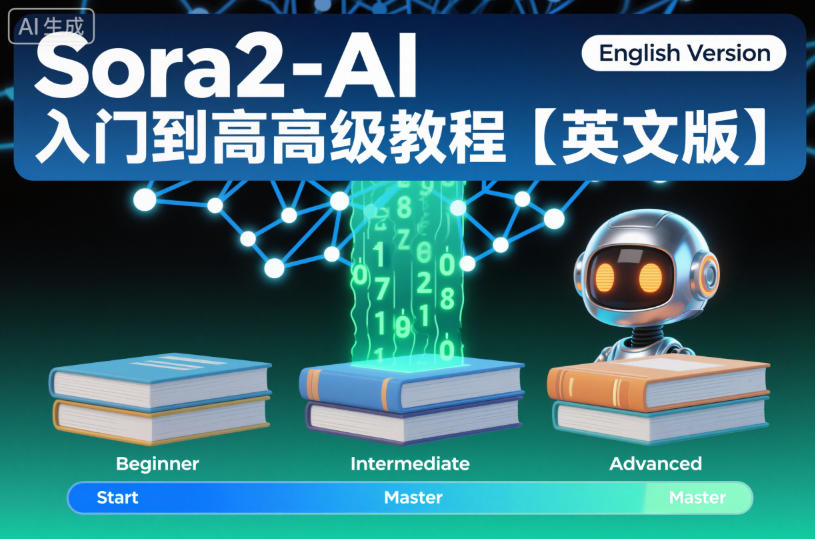 Sora2-AI入门到高级教程【英文版】创客联盟总站-闲云创业网-老韩轻创网-中创网-福缘网-冒泡网-资源之家-魔方项目库创客联盟总站