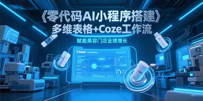 零代码AI小程序搭建,多维表格+Coze工作流,赋能美容门店业绩增长创客联盟总站-闲云创业网-老韩轻创网-中创网-福缘网-冒泡网-资源之家-魔方项目库创客联盟总站