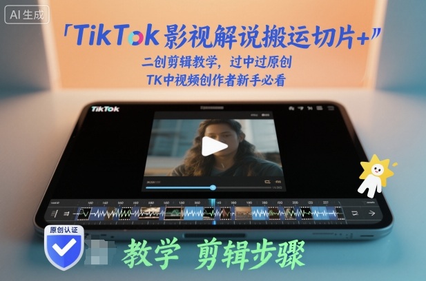 TikTok影视解说搬运切片+二创剪辑教学,过中过原创,TK中视频创作者新手必看创客联盟总站-闲云创业网-老韩轻创网-中创网-福缘网-冒泡网-资源之家-魔方项目库创客联盟总站