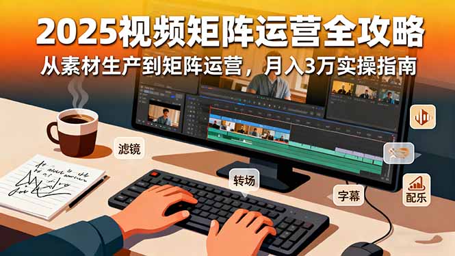 2025短视频矩阵运营全攻略:从素材生产到矩阵运营,月入3万实操指南创客联盟总站-闲云创业网-老韩轻创网-中创网-福缘网-冒泡网-资源之家-魔方项目库创客联盟总站