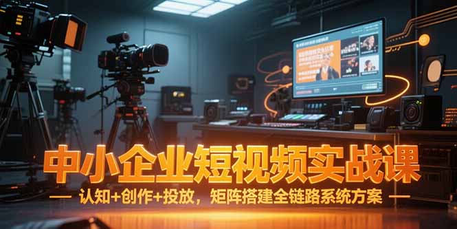 中小企业短视频实战课,认知+创作+投放,矩阵搭建全链路系统方案创客联盟总站-闲云创业网-老韩轻创网-中创网-福缘网-冒泡网-资源之家-魔方项目库创客联盟总站