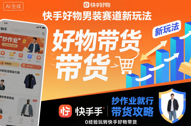 快手好物男装赛道新玩法,抄作业就行,0经验玩转快手好物带货创客联盟总站-闲云创业网-老韩轻创网-中创网-福缘网-冒泡网-资源之家-魔方项目库创客联盟总站