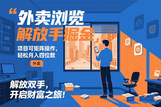 外卖浏览掘金项目 可矩阵操作 轻松日入500+创客联盟总站-闲云创业网-老韩轻创网-中创网-福缘网-冒泡网-资源之家-魔方项目库创客联盟总站