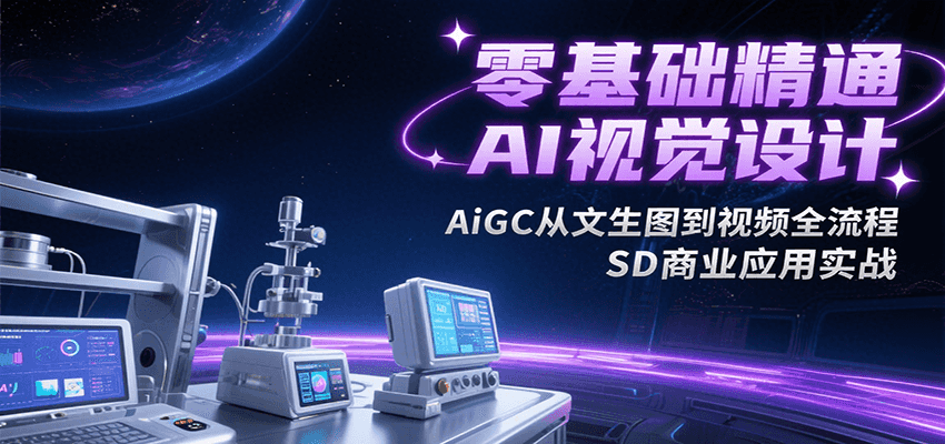 零基础精通AI视觉设计,AiGC从文生图到视频全流程,SD商业应用实战创客联盟总站-闲云创业网-老韩轻创网-中创网-福缘网-冒泡网-资源之家-魔方项目库创客联盟总站