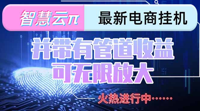 智慧云π电脑挂机单机每天收益300—500+ 并带有团队管道收益 可无限放大创客联盟总站-闲云创业网-老韩轻创网-中创网-福缘网-冒泡网-资源之家-魔方项目库创客联盟总站