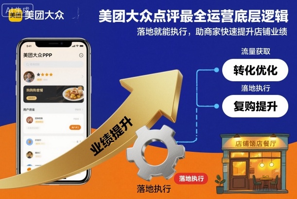 美团大众点评最全运营底层逻辑,落地就能执行,助商家快速提升店铺业绩创客联盟总站-闲云创业网-老韩轻创网-中创网-福缘网-冒泡网-资源之家-魔方项目库创客联盟总站