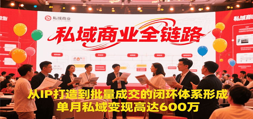 私域商业全链路,从IP打造到批量成交的闭环体系形成,单月私域变现600万创客联盟总站-闲云创业网-老韩轻创网-中创网-福缘网-冒泡网-资源之家-魔方项目库创客联盟总站