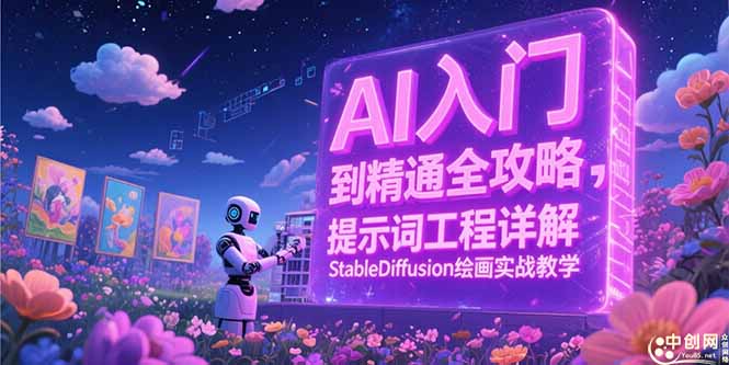 AI入门到精通全攻略，提示词工程详解，StableDiffusion绘画实战教学创客联盟总站-闲云创业网-老韩轻创网-中创网-福缘网-冒泡网-资源之家-魔方项目库创客联盟总站