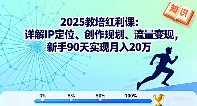 2025教培红利课：详解IP定位、创作规划、流量变现，新手90天实现月入20万创客联盟总站-闲云创业网-老韩轻创网-中创网-福缘网-冒泡网-资源之家-魔方项目库创客联盟总站