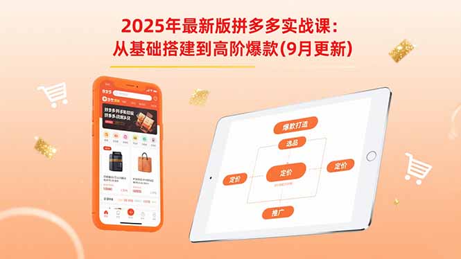 2025年最新版拼多多实战课:从基础搭建到高阶爆款(9月更新创客联盟总站-闲云创业网-老韩轻创网-中创网-福缘网-冒泡网-资源之家-魔方项目库创客联盟总站