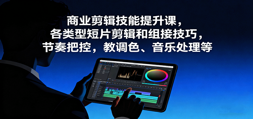 商业剪辑技能提升课,各类型短片剪辑和组接技巧,节奏把控,教调色、音乐处理等创客联盟总站-闲云创业网-老韩轻创网-中创网-福缘网-冒泡网-资源之家-魔方项目库创客联盟总站