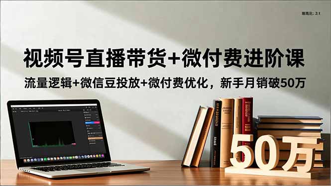 视频号直播带货+微付费进阶课：流量逻辑+微信豆投放+微付费优化，新手月销破50万创客联盟总站-闲云创业网-老韩轻创网-中创网-福缘网-冒泡网-资源之家-魔方项目库创客联盟总站