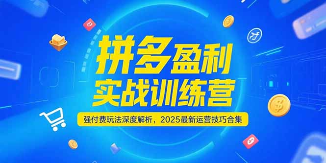 拼多多盈利实战训练营，强付费玩法深度解析，2025运营技巧合集-更新6月创客联盟总站-闲云创业网-老韩轻创网-中创网-福缘网-冒泡网-资源之家-魔方项目库创客联盟总站