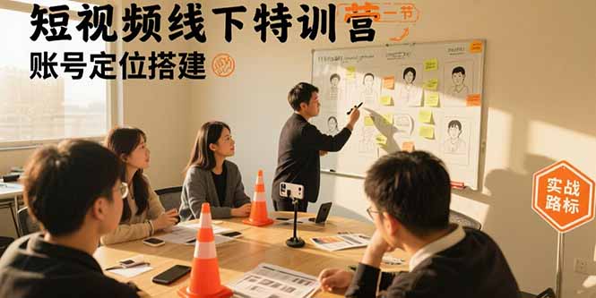 短视频线下特训营：账号定位搭建/口播号拍摄剪辑/直播间流量入口/变现实战创客联盟总站-闲云创业网-老韩轻创网-中创网-福缘网-冒泡网-资源之家-魔方项目库创客联盟总站