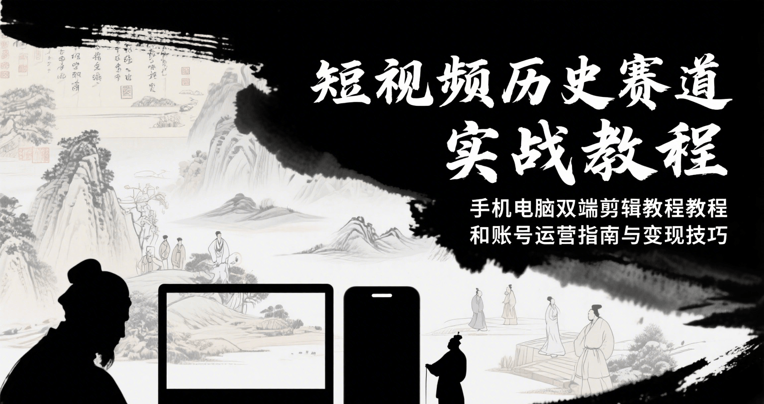 短视频历史赛道实战教程,手机电脑双端剪辑教程和账号运营指南与变现技巧创客联盟总站-闲云创业网-老韩轻创网-中创网-福缘网-冒泡网-资源之家-魔方项目库创客联盟总站