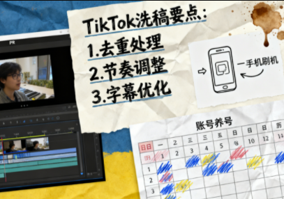 TikTok洗稿剪辑全流程课创客联盟总站-闲云创业网-老韩轻创网-中创网-福缘网-冒泡网-资源之家-魔方项目库创客联盟总站