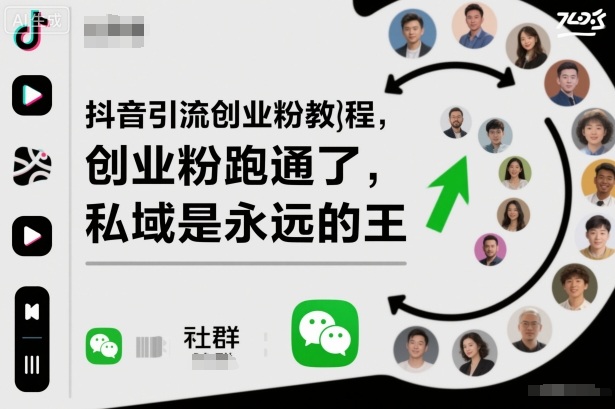 抖音引流创业粉教程,创业粉终于跑通了,私域是永远的王创客联盟总站-闲云创业网-老韩轻创网-中创网-福缘网-冒泡网-资源之家-魔方项目库创客联盟总站