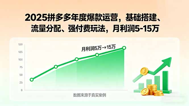 2025拼多多年度爆款运营，基础搭建、流量分配、强付费玩法，月利润5-15万创客联盟总站-闲云创业网-老韩轻创网-中创网-福缘网-冒泡网-资源之家-魔方项目库创客联盟总站