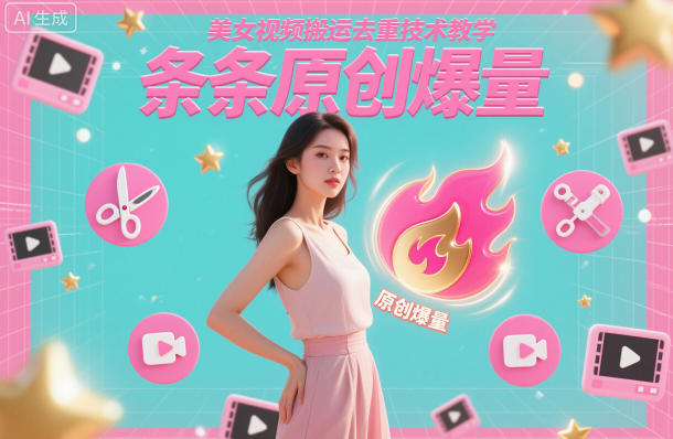 美女视频搬运去重技术教学,条条原创爆量创客联盟总站-闲云创业网-老韩轻创网-中创网-福缘网-冒泡网-资源之家-魔方项目库创客联盟总站