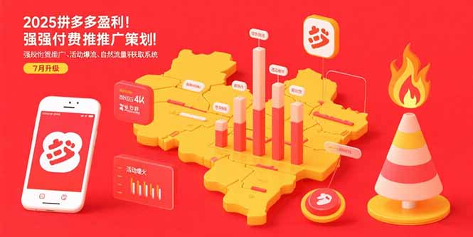 2025拼多多盈利地图：强付费推广策略/活动爆流/自然流量获取系统(7月更新创客联盟总站-闲云创业网-老韩轻创网-中创网-福缘网-冒泡网-资源之家-魔方项目库创客联盟总站