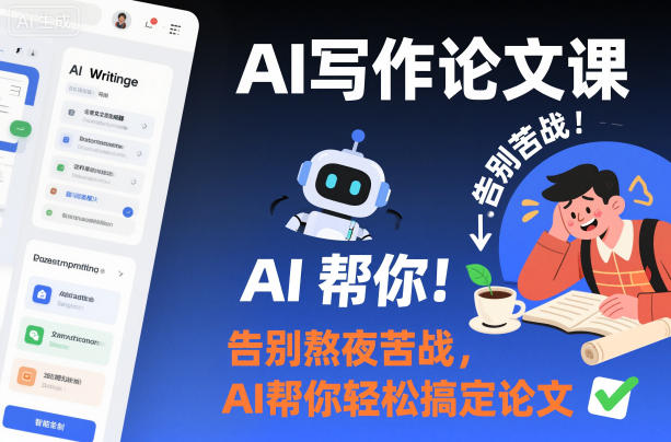 AI写作论文课,告别熬夜苦战,AI帮你轻松搞定论文创客联盟总站-闲云创业网-老韩轻创网-中创网-福缘网-冒泡网-资源之家-魔方项目库创客联盟总站
