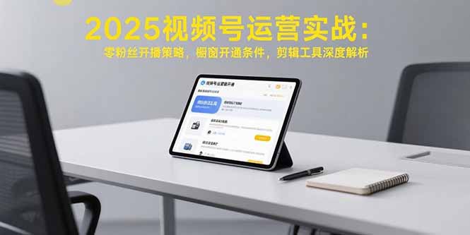 2025视频号运营实战：零粉丝开播策略，橱窗开通条件，剪辑工具深度解析创客联盟总站-闲云创业网-老韩轻创网-中创网-福缘网-冒泡网-资源之家-魔方项目库创客联盟总站