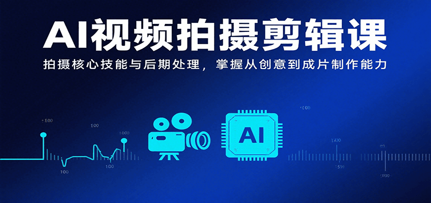 AI视频拍摄剪辑课,拍摄核心技能与后期处理,掌握从创意到成片制作能力创客联盟总站-闲云创业网-老韩轻创网-中创网-福缘网-冒泡网-资源之家-魔方项目库创客联盟总站