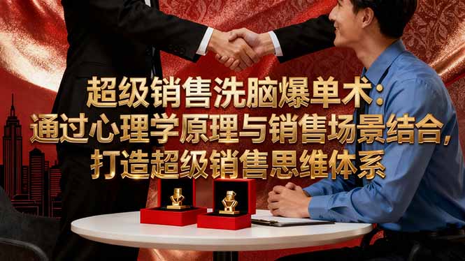 超级销售洗脑爆单术：通过心理学原理与销售场景结合,打造超级销售思维体系创客联盟总站-闲云创业网-老韩轻创网-中创网-福缘网-冒泡网-资源之家-魔方项目库创客联盟总站