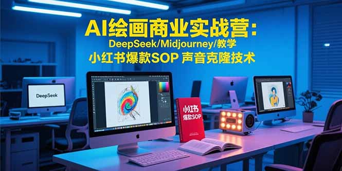 AI绘画商业实战营：DeepSeek/Midjourney/教学 小红书爆款SOP 声音克隆技术创客联盟总站-闲云创业网-老韩轻创网-中创网-福缘网-冒泡网-资源之家-魔方项目库创客联盟总站