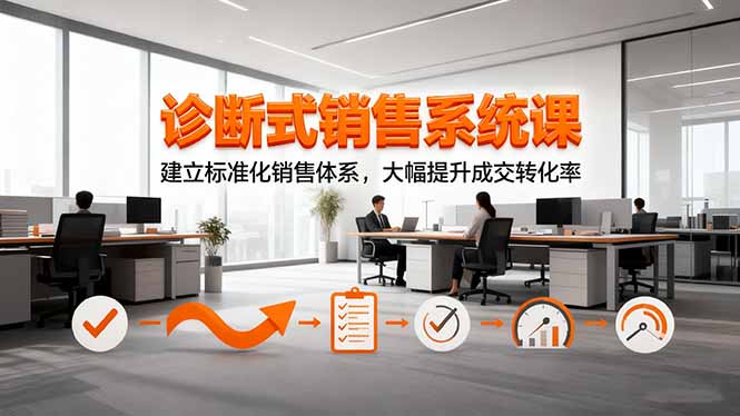 诊断式销售系统课，建立标准化销售体系，大幅提升成交转化率创客联盟总站-闲云创业网-老韩轻创网-中创网-福缘网-冒泡网-资源之家-魔方项目库创客联盟总站