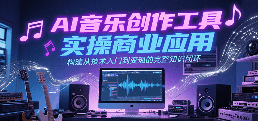 AI音乐创作工具实操商业应用，构建从技术入门到变现的完整知识闭环创客联盟总站-闲云创业网-老韩轻创网-中创网-福缘网-冒泡网-资源之家-魔方项目库创客联盟总站