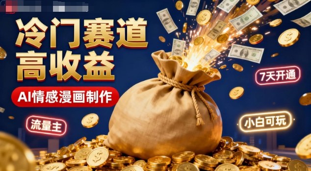 公众号冷门赛道,用AI做情感漫画,7天开通流量主,操作简单,小白可玩创客联盟总站-闲云创业网-老韩轻创网-中创网-福缘网-冒泡网-资源之家-魔方项目库创客联盟总站