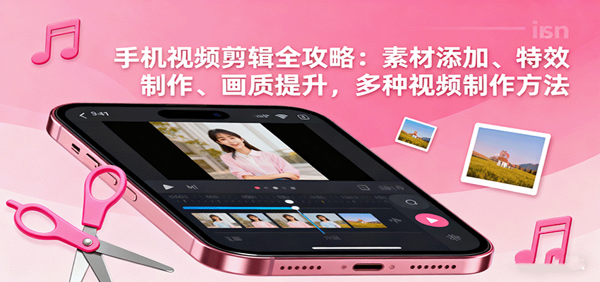 手机视频剪辑全攻略:素材添加、特效制作、画质提升,多种视频制作方法创客联盟总站-闲云创业网-老韩轻创网-中创网-福缘网-冒泡网-资源之家-魔方项目库创客联盟总站