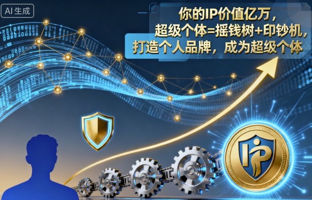 你的IP价值亿万,超级个体=摇钱树+印钞机,打造个人品牌,成为超级个体创客联盟总站-闲云创业网-老韩轻创网-中创网-福缘网-冒泡网-资源之家-魔方项目库创客联盟总站