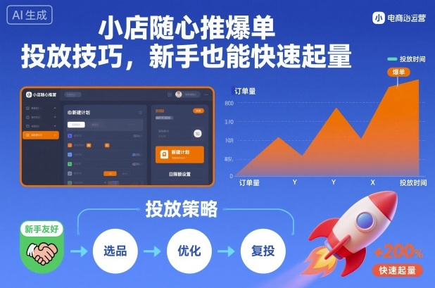 小店随心推爆单投放技巧,新手也能快速起量创客联盟总站-闲云创业网-老韩轻创网-中创网-福缘网-冒泡网-资源之家-魔方项目库创客联盟总站