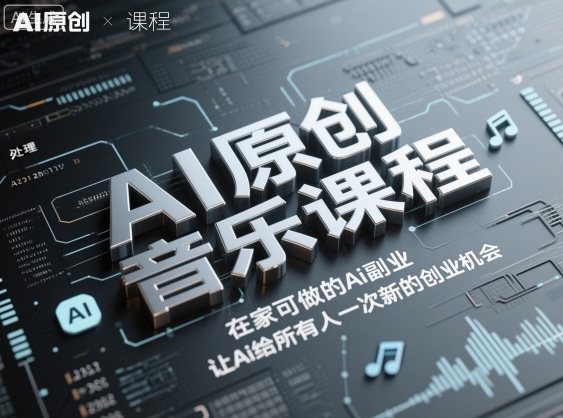 AI原创音乐课程,在家可做的Ai副业,让Ai给所有人一次新的创业机会创客联盟总站-闲云创业网-老韩轻创网-中创网-福缘网-冒泡网-资源之家-魔方项目库创客联盟总站