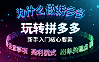 新手小白如何做拼多多创客联盟总站-闲云创业网-老韩轻创网-中创网-福缘网-冒泡网-资源之家-魔方项目库创客联盟总站