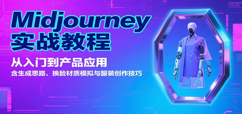 Midjourney实战教程:从入门到产品应用,含生成思路、换脸材质模拟与服装创作技巧创客联盟总站-闲云创业网-老韩轻创网-中创网-福缘网-冒泡网-资源之家-魔方项目库创客联盟总站