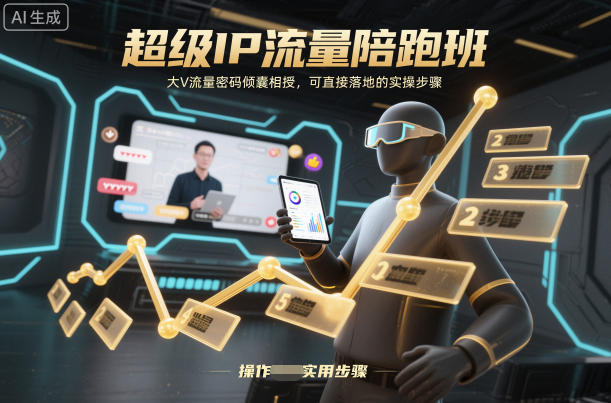 超级IP流量陪跑班,大V流量密码倾囊相授,可直接落地的实操步骤创客联盟总站-闲云创业网-老韩轻创网-中创网-福缘网-冒泡网-资源之家-魔方项目库创客联盟总站